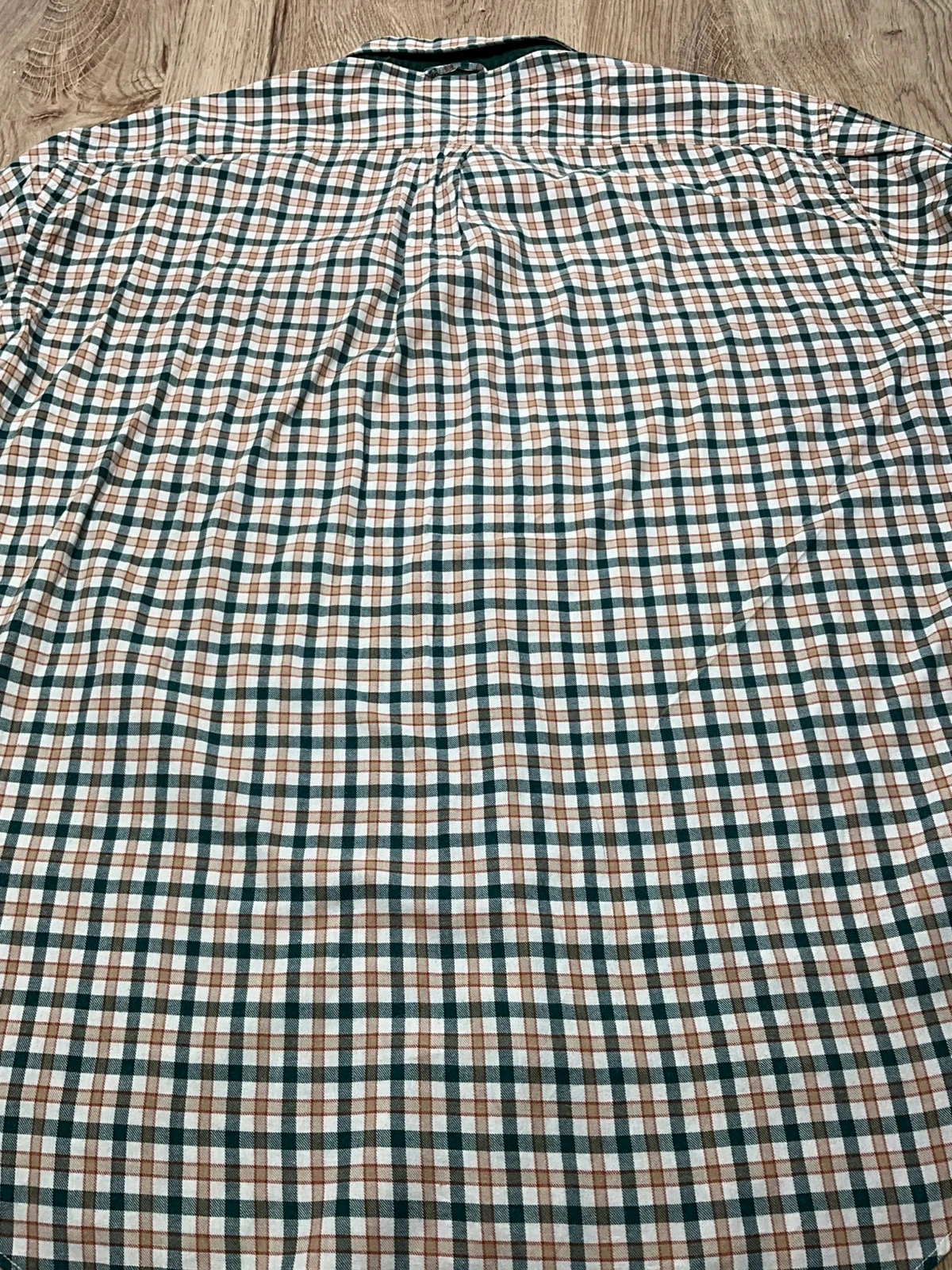 Chemise Tommy Hilfiger XL Vintage 100% Coton Carreaux Vert Beige – photo 11